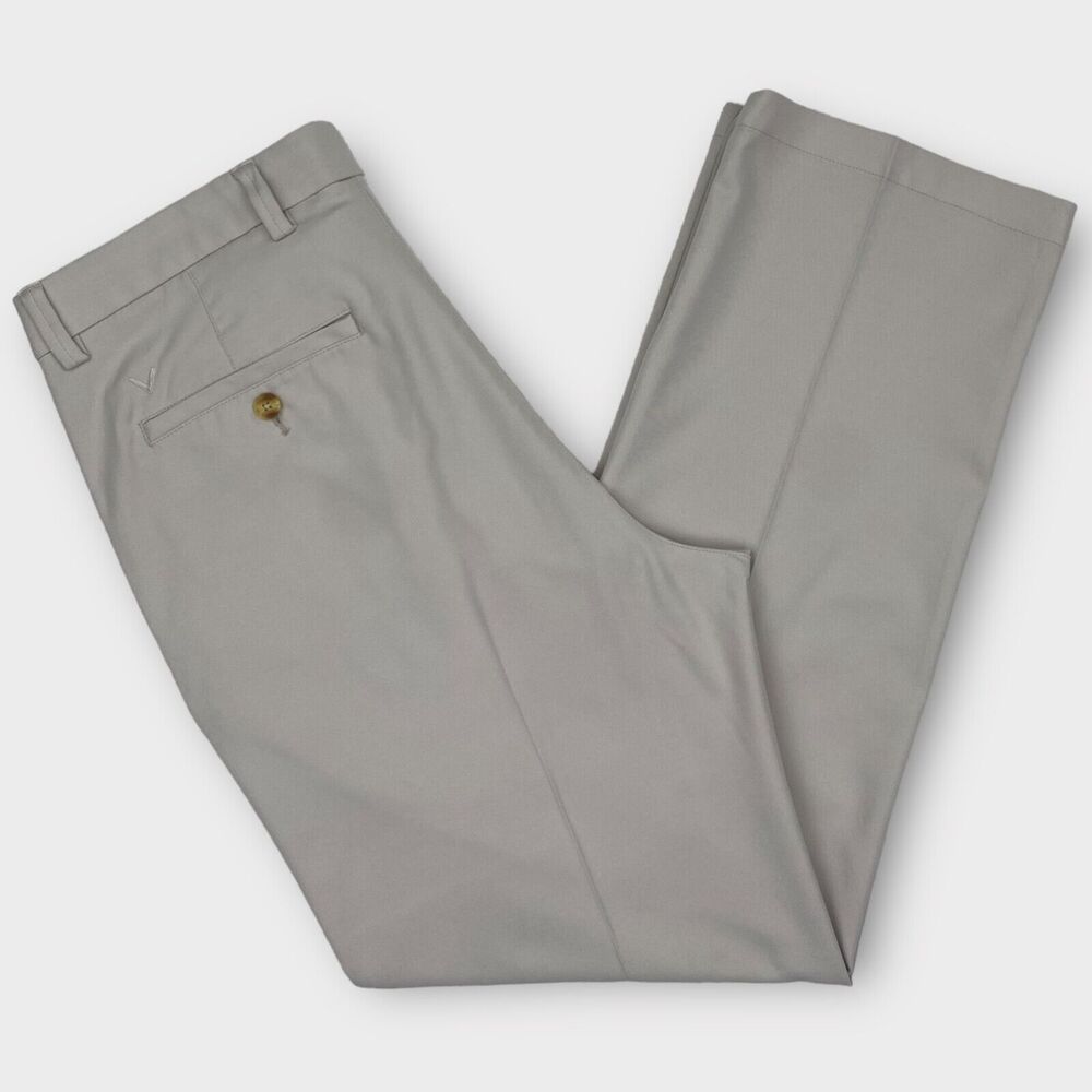 Callaway Pants Mens 34x30 Khaki Stretch Performance Golf Chino Active Waistband